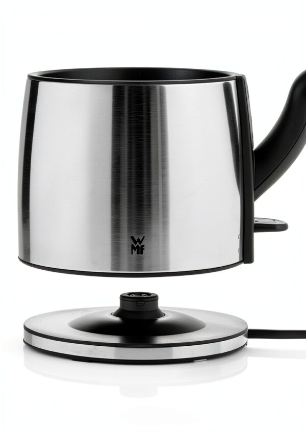 WMF Stelio Bouilloire en acier inoxydable, 1,7 l, avec filtre, 2400 W, sans fil, indicateur de niveau d'eau illuminé, filtre à eau à la chaux, cromargan mat-6