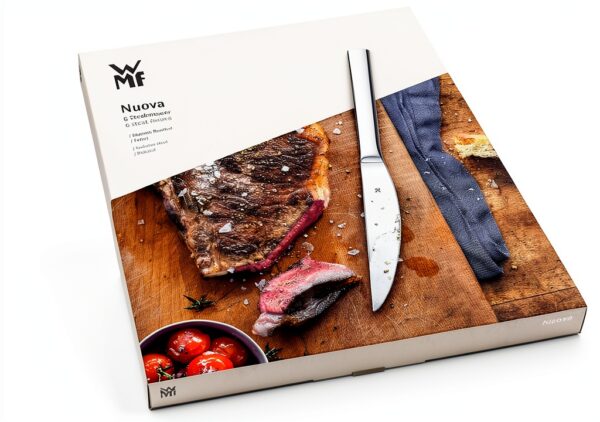 Set de 6 couverts WMF Nuova, argenté, design moderne pour cuisine-5