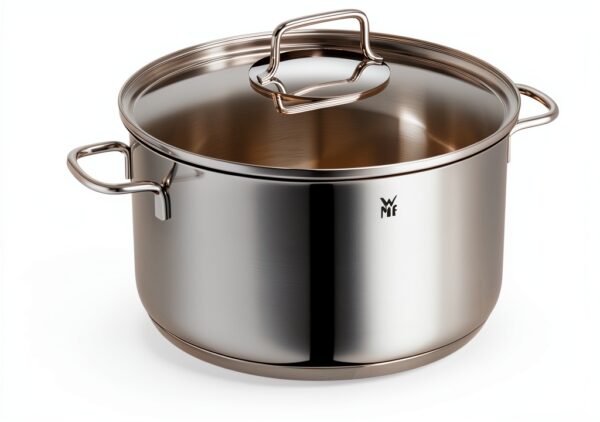 WMF Pot Set de 6 Pièces Astoria Bord verseur Couvercle en Verre Cromargan® en Acier Inoxydable Poli Induction Passe au Lave-Vaisselle NR 780166040-12