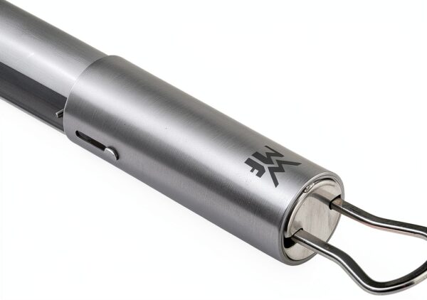WMF Pince de service pour barbecue, 32,5 cm, en acier inoxydable Cromargan, avec tête en plastique, petite pince à barbecue pour steak, poisson, légumes, mécanisme de verrouillage, peu encombrante-2